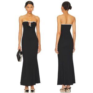 Lioness Black Strapless Maxi Dress